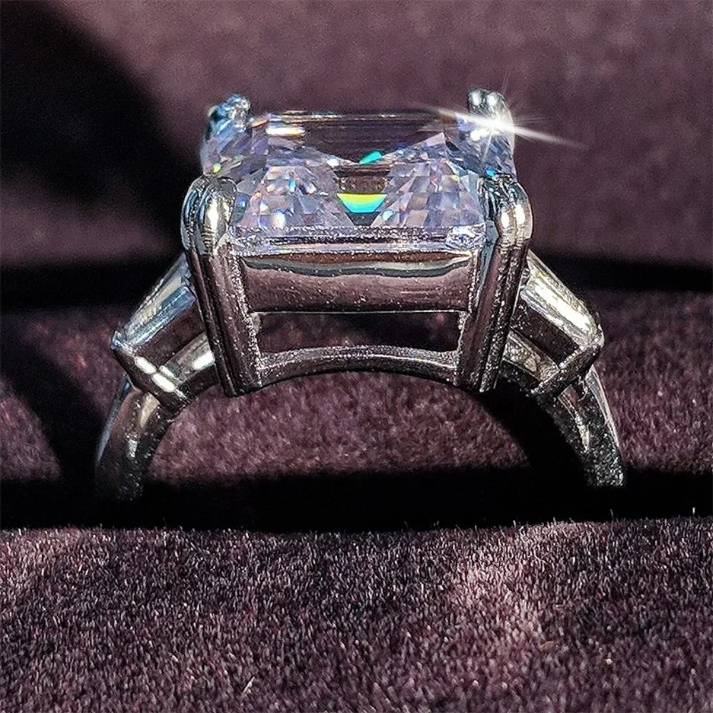 *NEW Huge 9.5 Carat Asscher Diamond Wedding Ring